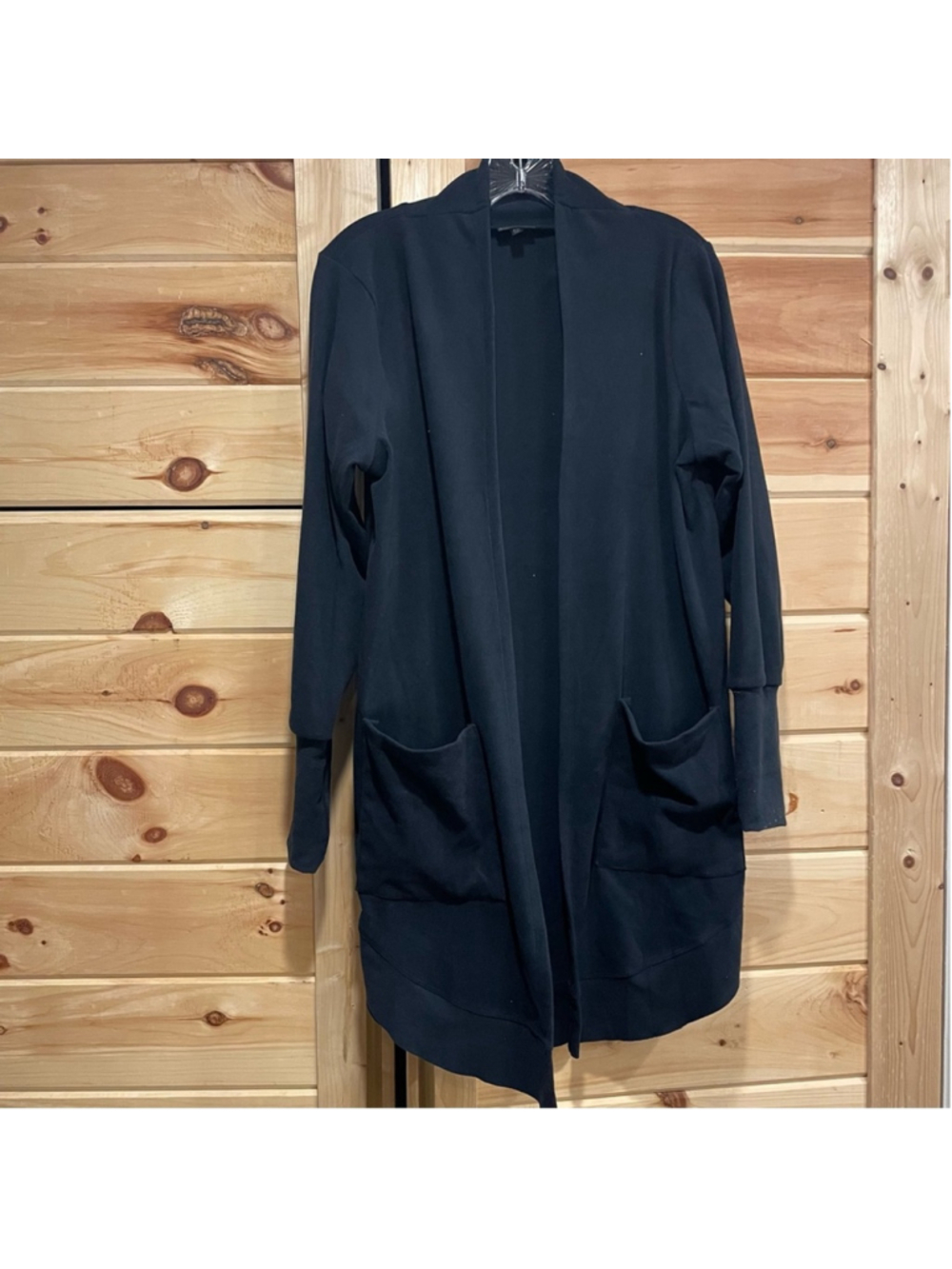 Coco + Carmen Black Open Cardigan Knitwear